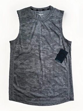 Skora Men’s Sleeveless Performance Tank - Gray Camo